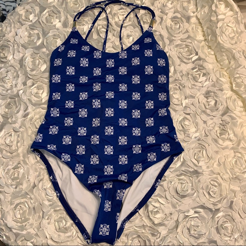 LOFT Blue Medallion Swimsuit
